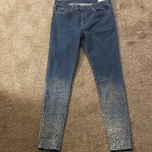 Angry Rabbit Ombre Blue and White Skinny Jeans